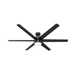 Hunter Solaria Indoor/Outdoor Ceiling Fan with LED Light and Wall Control