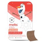 Wellbeing Nutrition Dinsey Frozen Melts | Active Prebiotic & Probiotic Supplement for Kids (6+) | Olaf Gut Health Supplements for Digestion & Immunity | Sweet Cherry Flavor | 30 Oral Thin Strips