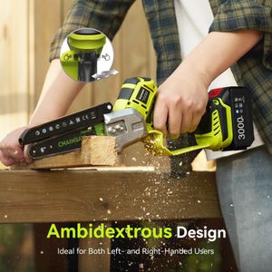 Supstable 6-Inch Cordless Mini Chainsaw – Portable Electric Saw