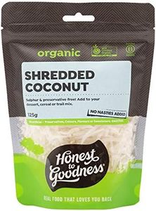 Honest to Goodness, Organic Shredded Coconut, 125 grams - Crafted from the Finest Organic Coconut Flesh. Simply Dried and Shredded, Preserving their Natural Flavor and Aroma.