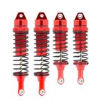 ADORLY 4Pcs Aluminum Rc Shocks For 1/10 ECX Rc Ecx Amp Mt, Ecx Amp,Ecx Torment,ECX Rukus Upgrades Parts Shocks Red