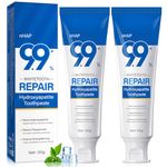 Hydroxyapatite Toothpaste, 9.9% Hydroxyapatite Toothpaste for Enamel Protection, Fluoride-Free, Enamel Repair, Sensitivity Relief, Cavity Prevention, Fresh Breath-2PCS