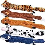 SHARLOVY Dog Squeaky Toys 5 Pack, Pet Toys Crinkle Dog Toy No Stuffing Animals Dog Plush Toy Dog Chew Toy For Large Dogs And Medium Dogs Squeeky Doggie Toys 5 PACK FOR LARGE DOGS Multi-colored