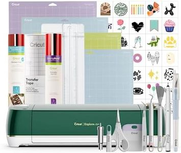 Cricut Explore Air 2 Starter Bundle - Includes 50 images & 10 fonts, Materials, Tool Set, Trimmer, Transfer Tape, Machine Mats & TrueControl Knife, Emerald