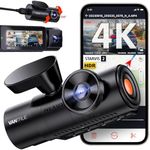 Vantrue N4 Pro 3 Channel 4K WiFi Dash Cam, STARVIS 2 IMX678 Night Vision, 4K+1080P+1080P Front Inside and Rear PlatePix Car Camera, Voice Control, GPS, 4K HDR, 24 Hours Parking Mode, Support 512GB Max