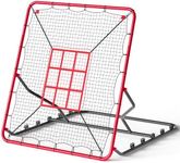 Baseball Rebounder Net 4x4.5 Ft, 5 Adjustable Angles Pitching, Fielding Trainer, Heavy-Duty UV-Resistant Bounce Back Net for Baseball, Softball, Ultra-Stable, Portable Solo Practice Equipment