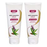 Sunny Deep Cleansing Milk With Aloevera Penetrates Deep Into Skin, Removes Dirt, Grime & Make-up, Soothes & Calms Sensitive Skin | Impart A Charming & Perfect Look | All Skin Type 100ml(Pack of 2)