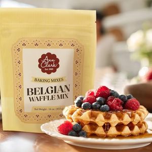Ann Clark Gourmet Malted Belgian Waffle Mix, Large 30 oz. Made in USA