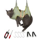 Guzekier Dog Grooming Hammock Harness for Cats and Small Dogs, Groming tabel for Dog, Dog Grooming Sling, Pet Grooming Supplies Kit with Nail Clippers/Trimmer, Nail File,…