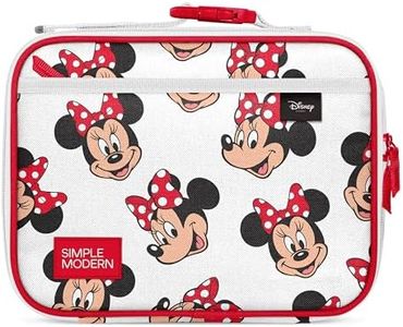 Simple Modern Disney Kids Lunch Box for School | Reusable Insulated Lunch Bag for Toddler, Girl, and Boy | Meal Containers with Exterior & Interior Pockets | Hadley Collection | Minnie Mouse Fun