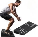 Power Press Squat Wedge Block - Squat Weight Lifting Wedges for Home Gym or Personal Trainers - Adjustable Angle Ramp Blocks for Heel Elevated Squatting Workout - Calf Raise Platform Board