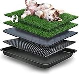 GoldOuya Dog Grass Pad with Tray for Indoor/Outdoor Large Dog Potty Training, Dog Litter Box is a Complete Potty System, Grass Pee Pads for Dogs with Tray is Reusable and Easy to Clean