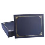 suituts 50 Pack Certificate Holders, Blue Diploma Holders, Documents Cover with Gold Foil Border, for 8.5 x 11 Award Certificate Paper Letter Size