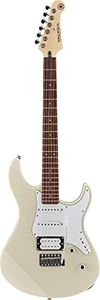 Yamaha Pacifica 112V electric guitar for beginners and advanced players, with 2 online lessons with a Yamaha Music School teacher, in Vintage White