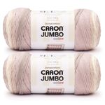 Caron CAR Jumbo Ombre Carrara Marble Yarn - 2 Pack of 340g/12 oz - 100% Acrylic - #4 Worsted (Medium) - 595 Yards - Knitting/Crochet