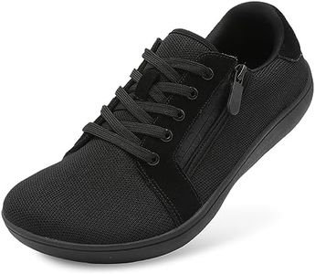 SKASO Womens Casual Shoes Wide Width Trail Running Shoes Comfortable Minimalist Shoes Barefoot Zero Drop Black Size 7 Wide