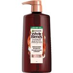 Garnier Whole Blends Smoothing Shampoo for Frizzy Hair, with Coconut Oil and Cocoa Butter Extract, Paraben-Free, 828ml