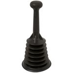 Plumb Craft 11 1/2" Universal Powerful Mini Home Plunger, Black (1 Pack)