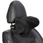 Rokehr Car Seat Neck Pillow Adjustable Memory Foam Support Headrest, Ergonomic Design Breathable Soft Comfortable Driver Passenger -Black