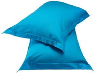 Amazon Brand - Solimo Oceanic Blue Pillow Cover, Brushed Cotton (Set of 2, Blue, 17" X 27")