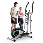 Dripex Elliptical Cross Trainer For Home, Magnetic Elliptical Machines Fitness w/ 16 Level Resistance, 6KG Flywheel, Pulse Sensor, LCD Monitor, Device Holder