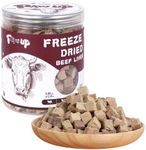 PAWUP Freeze-Dried Liver Treats for Dogs, Grass Fed Beef Liver, Raw Single-Ingredient, High-Protein, Human Grade Bite-Sized Pieces Pet Treat, All Natural, 3.8 oz