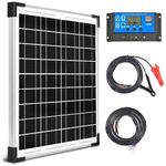 BOKENTIO 20WSolar Panel Kit 12V/24V Battery Charger for PWM Charge Controller 10A + Extension Cable