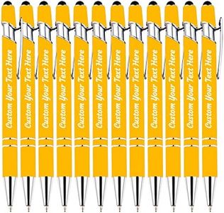 KOLOWKO Personalized 2-in-1 Ballpoint Pen & Stylus - Custom Text/Name/Message - Bulk Order Up to 1000 Pens for Business, Graduation, Anniversary