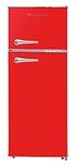 Frigidaire EFR786-RED EFR786 Retro Apartment Size Refrigerator with Top Freezer-2 Door Fridge with 7.5 Cu Ft of Storage Capacity, Adjustable Spill-Proof Shelves, Door & Crisper Bins, Red