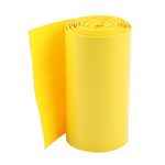 Uxcell 85mm Width PVC Heat Shrink Tube Yellow 5 m for 18650 Batteries Pack