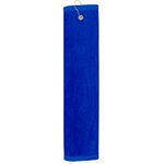 TowelSoft Premium Velour Golf Towel with Tri-fold Hook & Grommet Placement-Royal