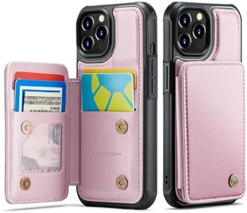 Vinich for iPhone 11 Pro Max Wallet Case with Card Holder, RFID Blocking Credit Slots Kickstand Shockproof Phone Cover for Women Men, Rose Gold