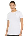 Puma Women's Printed Regular Fit T-Shirt (677814_White-CAT L)