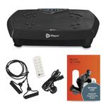 LifePro Vibration Plate Exercise Machine - Hexaplate Acupressure Vibration Plate for Lymphatic Drainage & weight loss - Comes with 150W Quiet Motor, 120 Speed Settings & 150 KG Weight Capacity (Black)
