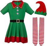 AudMsier Festive Elf Clothing, Elf Hat, Shirt, Trousers in Set, Christmas, Carnival, Cosplay Outfit