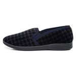 The Slipper Company Mens Twin Gusset Navy Slipper - Size 10 UK - Blue