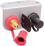 Fastronix Red and Black Premium Battery Charging Posts with Heavy Duty Mounting Plate