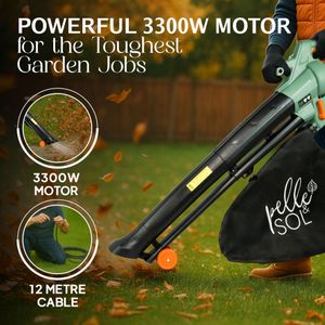 Pelle Sol 3300W Leaf Blower Vacuum – Powerful Garden Tool