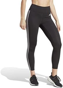 adidas Performance Train Essentials 3-Stripes Women's High-Waisted 7/8 Leggings, Black, Small