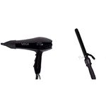VEGA Pro Touch (1800-2000) Hair Dryer - (Vhdp-02), Black & Vhch-04 Long Curl Hair Curling Iron (Multicolour),45 Watts