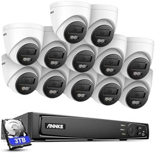 ANNKE 16CH 4K Ultra HD PoE Überwachungskamera Set, 8MP Video Überwachungssystem mit 12X 8MP IP Audioaufnehmen Kameras, H.265+ NVR Rekorder, 3TB Festplatte, 100ft Nachtsicht