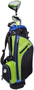 Orlimar Golf ATS Junior Boy's Golf Set with Bag, Right and Left Hand, Ages 3-5, Lime/Blue (3 Clubs)