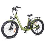 GELEISEN Electric Bike for Adults, 1200W Peak 30MPH Electric City Cruiser Bicycle, 26" x 3.0 Fat Tire Step-Thru Ebike with 48V 16AH Removable Battery, 7-Speed Folding Electric Commuter Bike (Green)