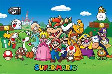 Empireposter Empire Merchandising 668738 Nintendo Super Mario Jump and Run Luigi Yoshi Wario Toad Games Poster – 91.5 x 61cms (36 x 24 inches)