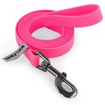 Wolfone 1.5m Pink Waterproof Training Dog Leash，Sturdy Dirt & Odor-Resistant Leash for Small Medium Large Dog， Cute Color Leash for Boys Girly Dog