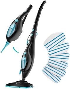 PurSteam 10-in-1 Steam Mop with 6 Mop Pads, Floor Steamer with Detachable Handheld Steam Cleaner for Tile, Hardwood Floors