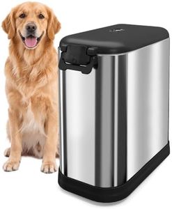 30L Stainless Steel Airtight Dog Food Storage Container, Holds 30-35 lb