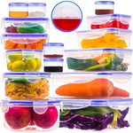 32 Pcs Large Food storage containers-2.5 L to Sauces Box Stackable Kitchen storage bowls sets-BPA Free Leak proof Plastic food Storage Containers with lids airtight-Microwave freezer safe