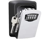 Bliss Times Key Lock Box - Wall Mounted 4 Digit Combination Lock Box for House Key Weatherproof Safe Security Key Storage Lock Box Keys Holder Wall Mounted with Code Password Security Lock for House