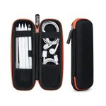 GadgetBite Black Hard Pencil Case EVA Hard Shell Pen Case Holder for Executive Fountain Pen and Stylus Touch Pen (Small)-Orange